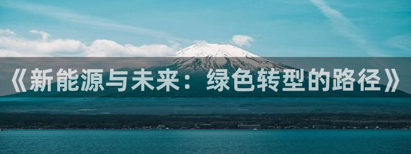 登录新宝gg游戏:《新能源与未来:绿色转型的路径》